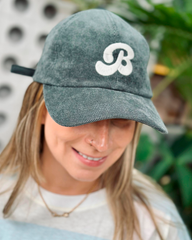 Gorra unisexe Bohio verde (Velours côtelé)