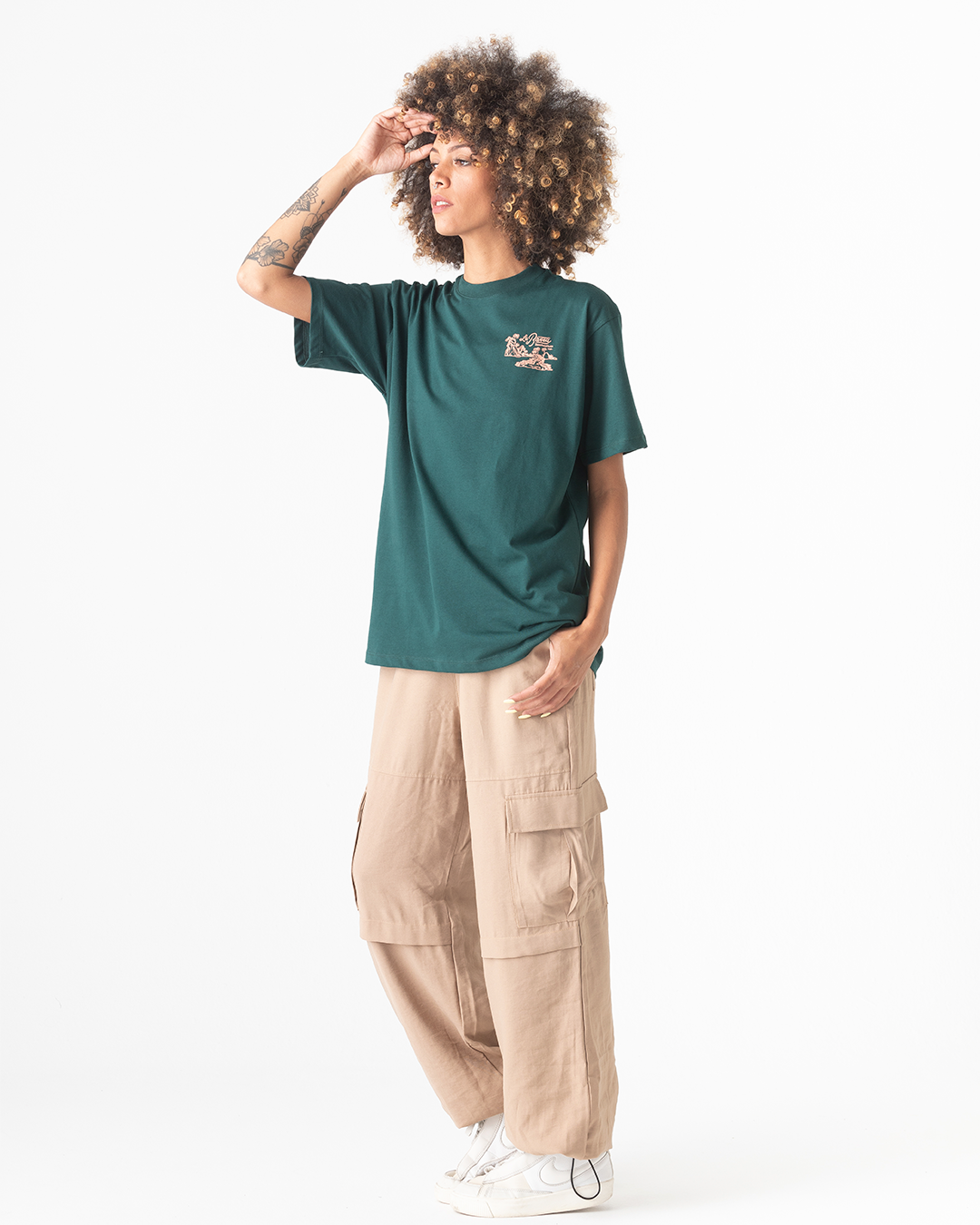 Pantalon cargo femme Caqui