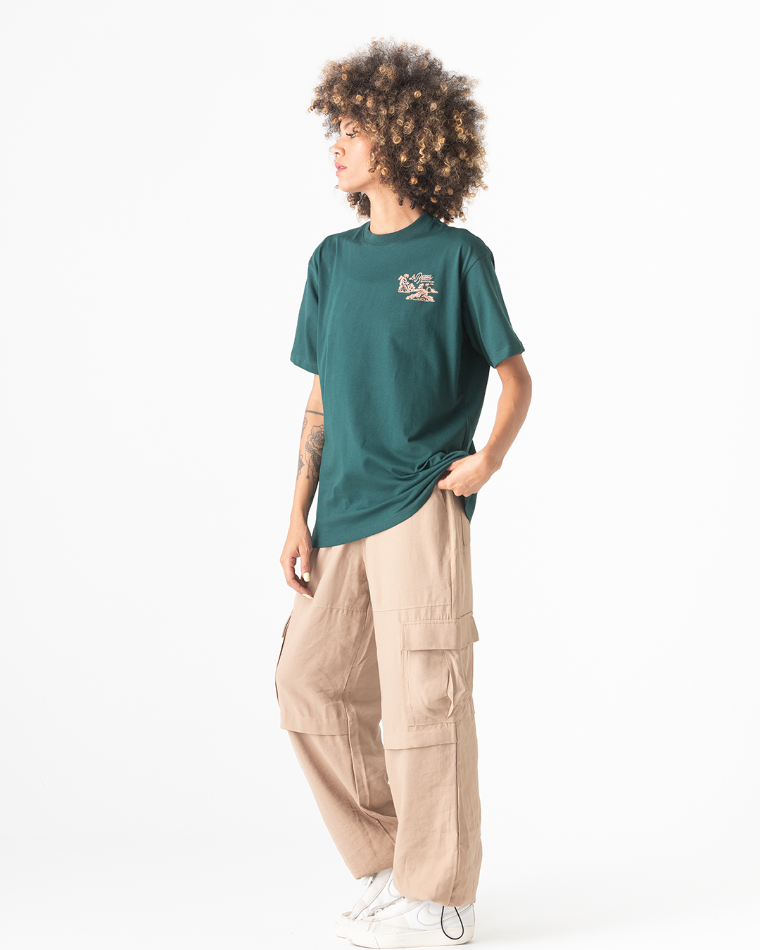 Pantalon cargo femme Caqui