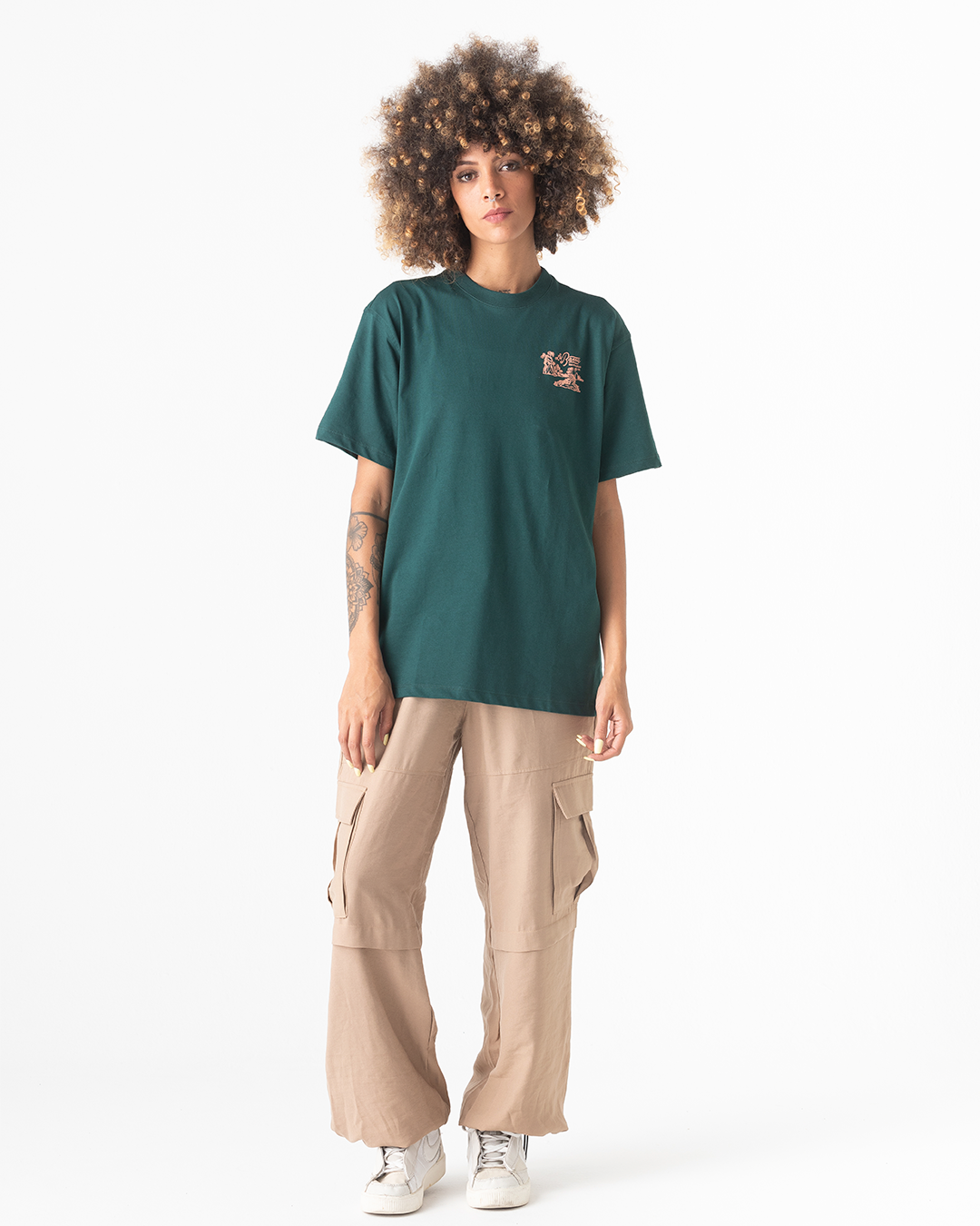 Pantalon cargo femme Caqui