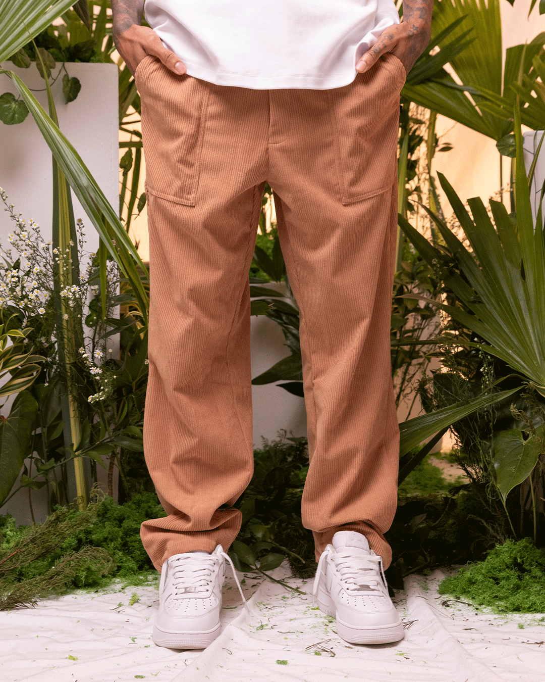 Pantalón Unisex Café (Velours côtelé)