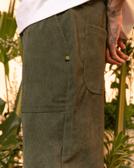 Pantalón Unisex Verde Militar (Velours côtelé)