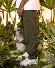 Pantalón Unisex Verde Militar (Velours côtelé)