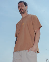 Camiseta unisexe surdimensionné Renacer Mostaza (190gr algodón)