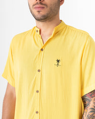 Men's Taxi Driver Mao Collar Shirt (Chalis)
