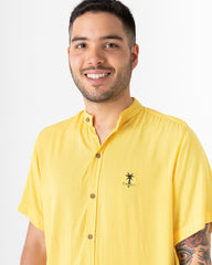Men's Taxi Driver Mao Collar Shirt (Chalis)