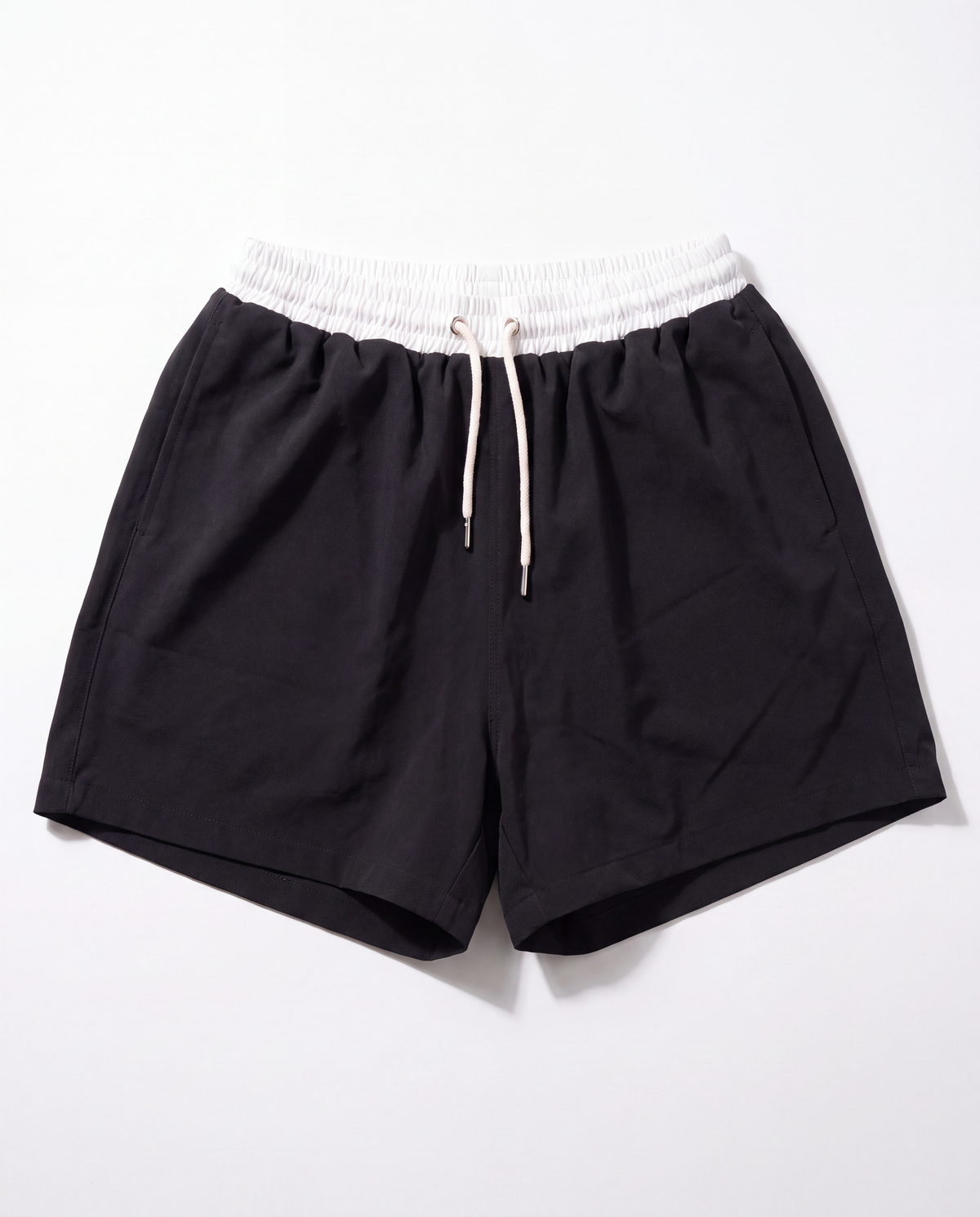 Men’s Solid Black Swim Shorts (Polyester)