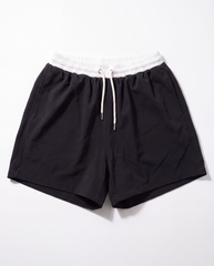 Men’s Solid Black Swim Shorts (Polyester)