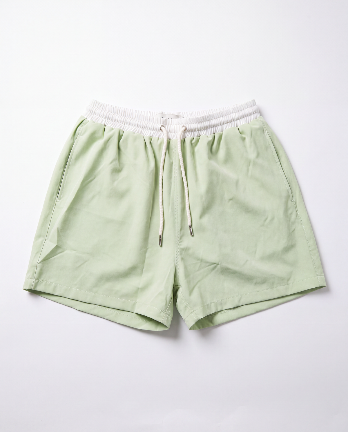 Men’s Solid Mint Green Swim Shorts (Polyester)