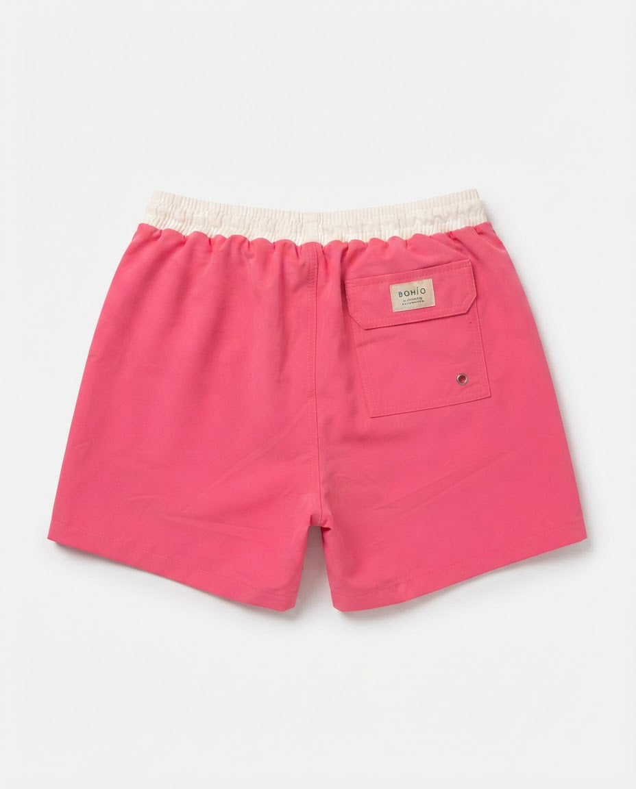 Men’s Solid Salmon Swim Shorts (Polyester)