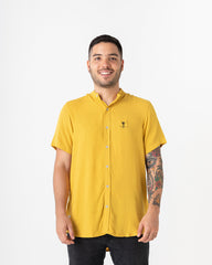 Chemise homme Cuello Mao Mostaza (Chalis)