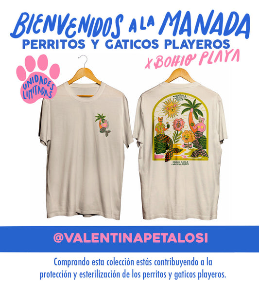 Perritos y Gaticos Playeros T-shirt (Unisex)